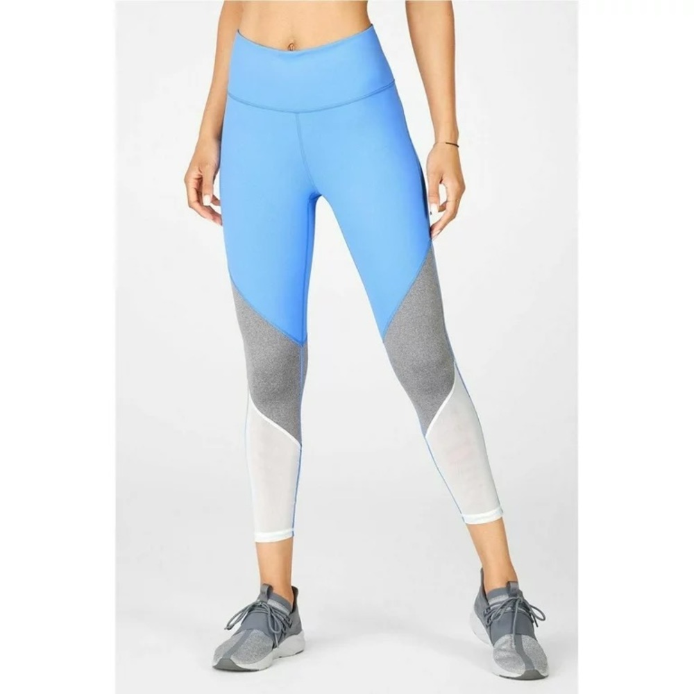 Fabletics PowerHold ColorBlock Blue Leggings // Colorful Activewear for Women